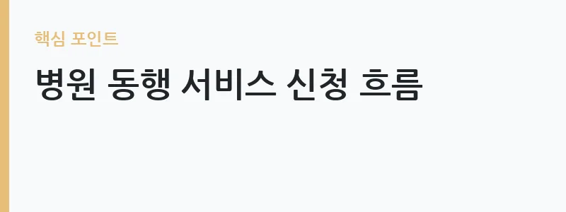 장기요양 병원 동행 서비스 대상과 신청 방법 안내 — 병원 동행 서비스 신청 흐름